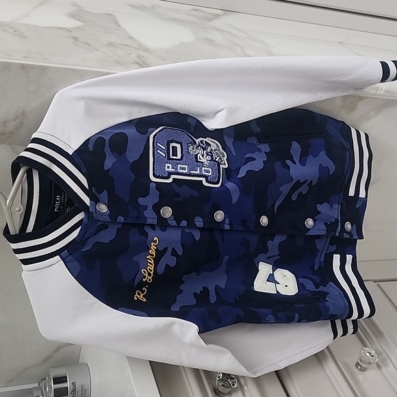 Vintage Polo Ralph Lauren Blue Camo Jacket